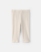 Baby Girl 2-Pack Bear Pull-On Pants - Cream/Green, image 2 of 5 slides