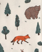 B&eacute;b&eacute; - Pyjamas 2 pi&egrave;ces en coton biologique &agrave; motif Animaux de la for&ecirc;t, image 3 sur 3 diapositives