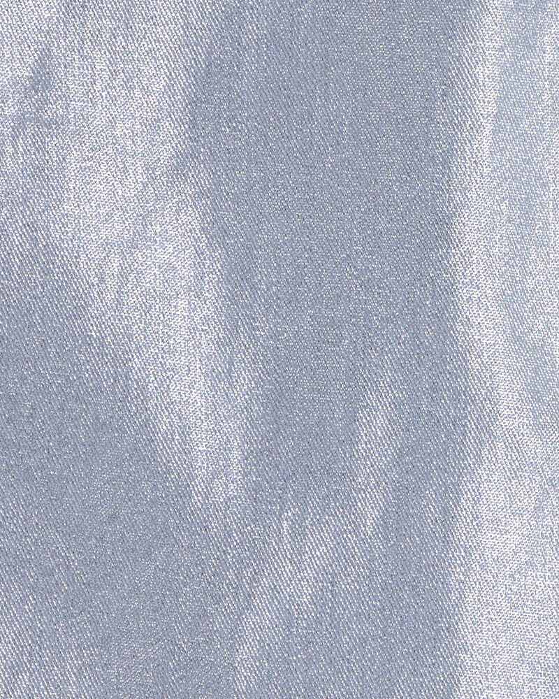 Toddler Girl Metallic Wide-Leg Pants - Silver, image 2 of 4 slides