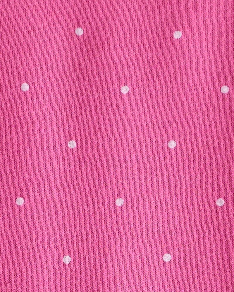 Baby Girl DayDream Fleece Polka Dot Knit Dress - Pink, image 3 of 4 slides