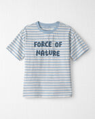 Kid Organic Cotton 'Force of Nature' Striped Tee, image 1 of 4 slides