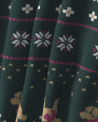 Baby 1-Piece Fair Isle Christmas PurelySoft&trade; Snug Fit Pyjama - Green, image 5 of 9 slides
