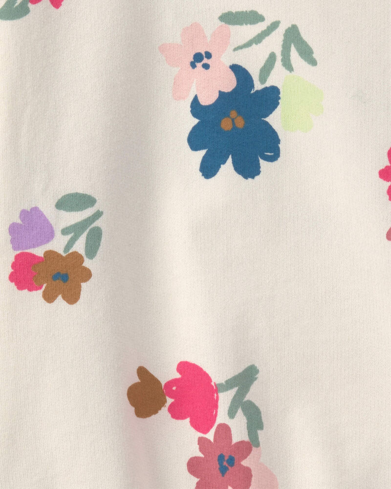 Filles - Chandail en jersey bouclette &agrave; motif floral - Ivoire, image 2 sur 2 diapositives