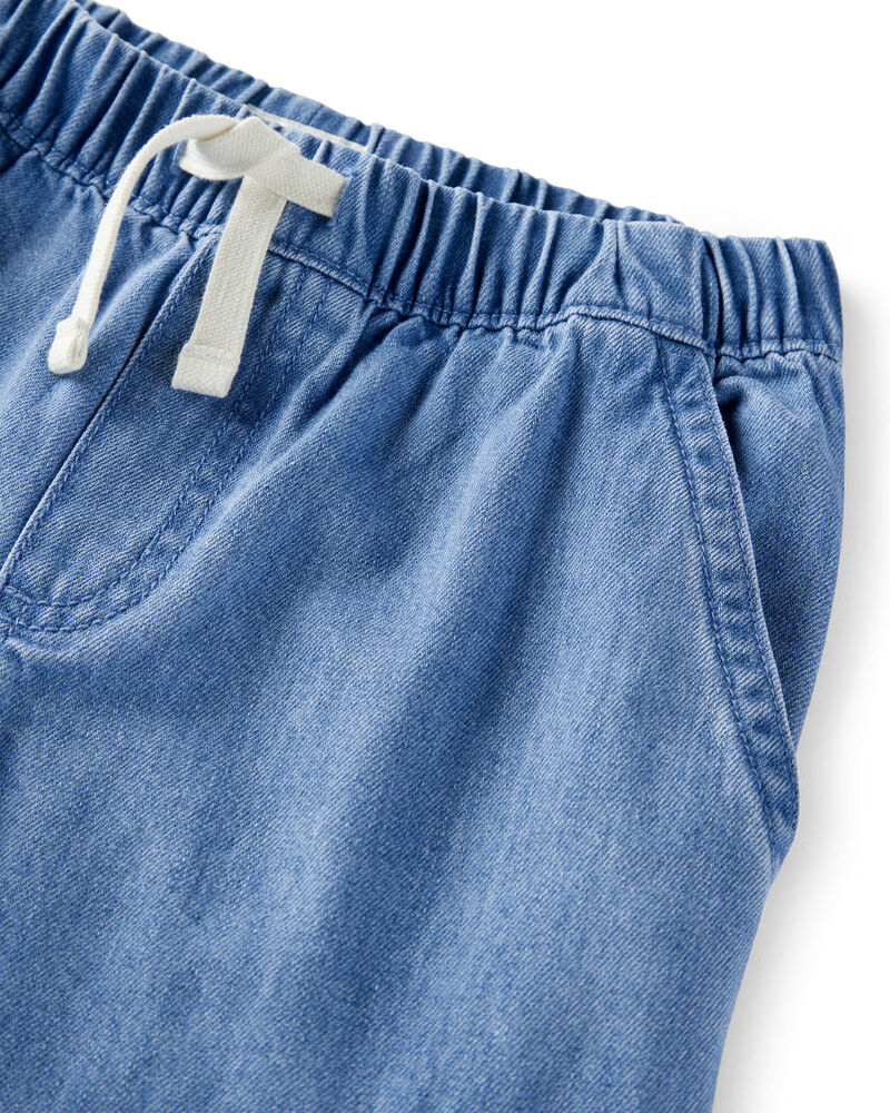 Kid Organic Cotton Chambray Cargo Pants, image 4 of 7 slides
