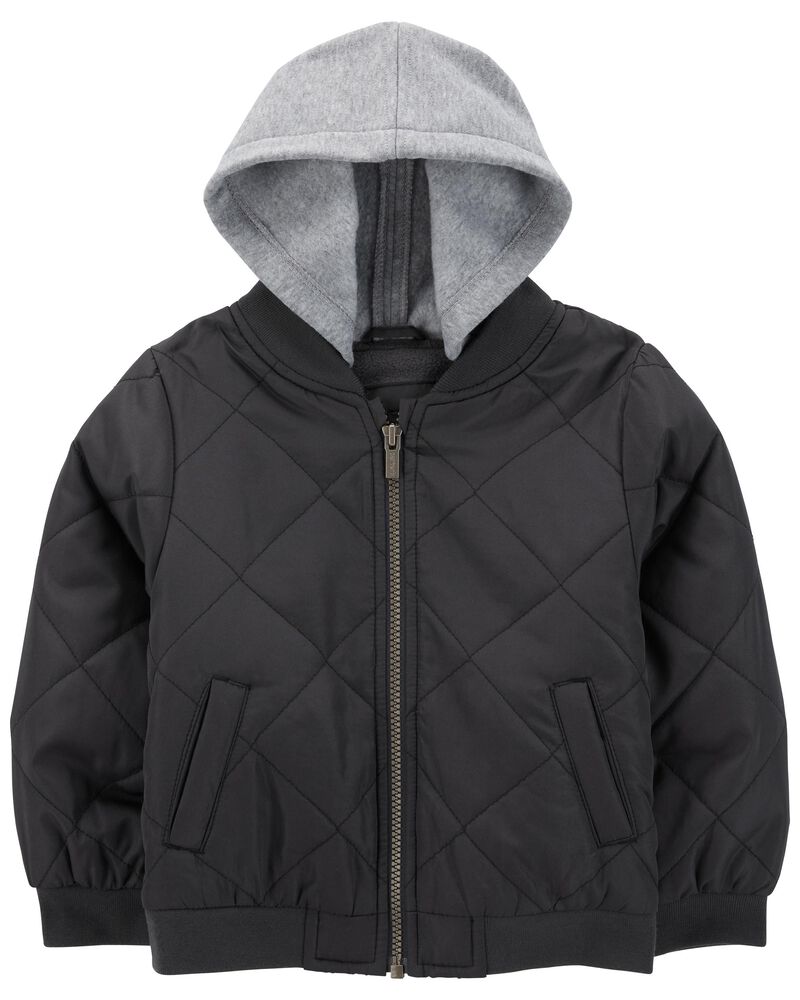 Toddler Quilted Fleece Lined Jacket, image 1 of 3 slides