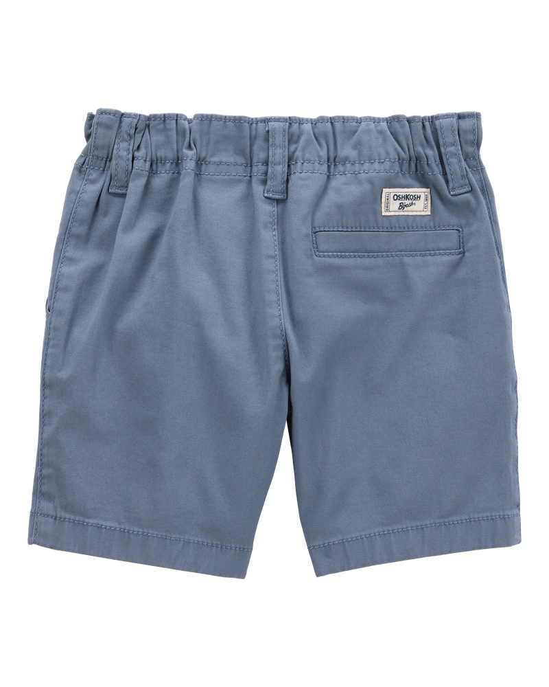 Baby Flat-Front Shorts - Blue, image 2 of 4 slides