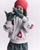 Toddler Foldover Mittens - Green, image 3 of 6 slides