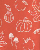Tout-petit - Pyjamas 2 pi&egrave;ces en coton biologique &agrave; motif Courges d&rsquo;automne, image 3 sur 3 diapositives