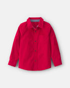 Gar&ccedil;ons - Chemise boutonn&eacute;e en velours c&ocirc;tel&eacute; - Rouge, image 1 sur 2 diapositives