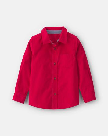 Gar&ccedil;ons - Chemise boutonn&eacute;e en velours c&ocirc;tel&eacute; - Rouge, 
