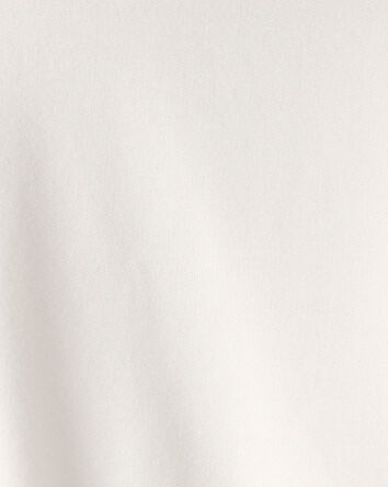 Girls French Terry Hoodie - Ivory, 