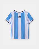 Ensemble 2 pi&egrave;ces chandail de soccer et jupe-short Umbro de l&rsquo;Argentine pour toute-petite - Bleu clair/Blanc, image 3 sur 9 diapositives
