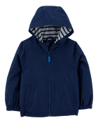 Toddler Solid Windbreaker Jacket - Navy, image 1 of 3 slides