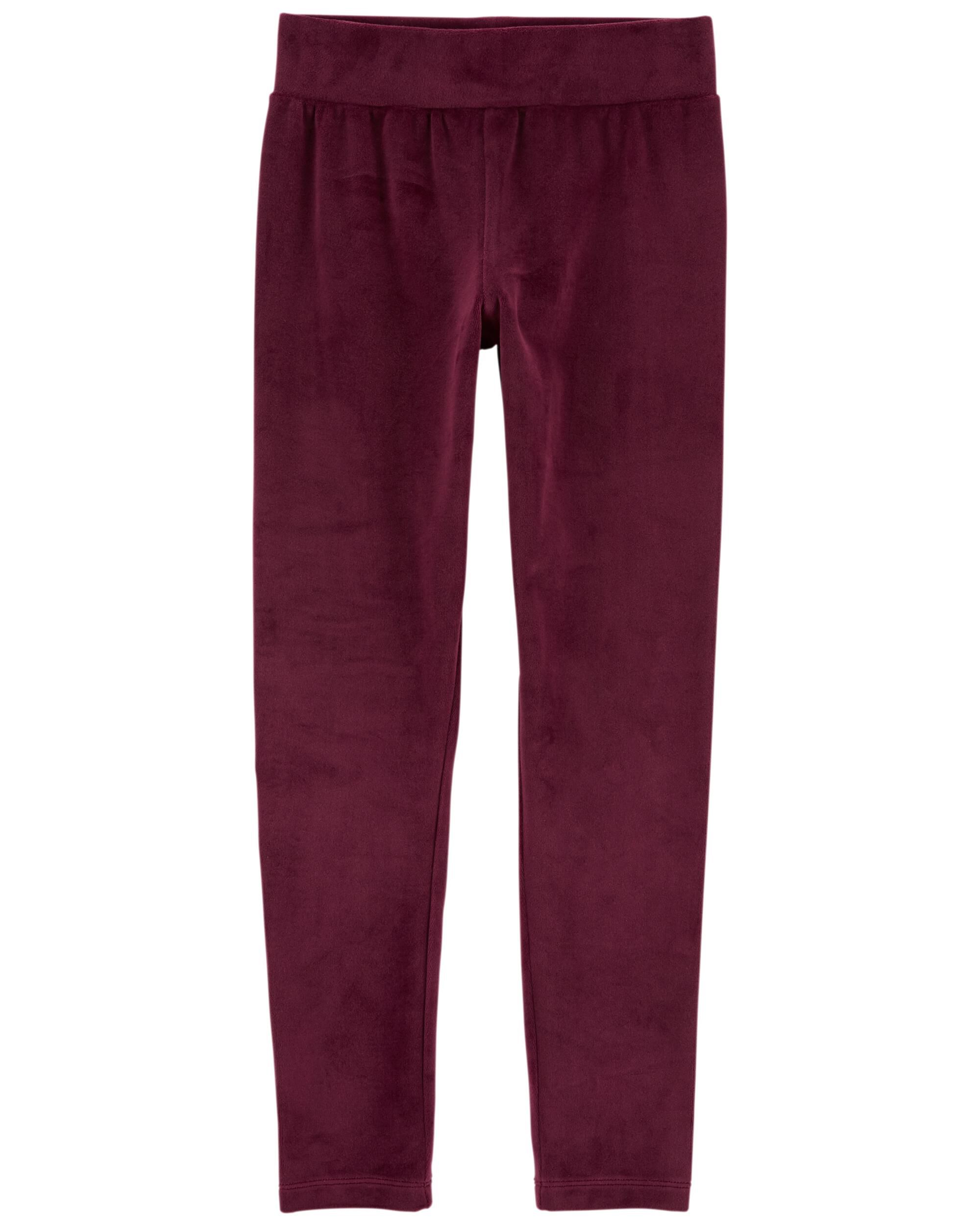 Maroon High Rise Velour Leggings Carter s Oshkosh Canada