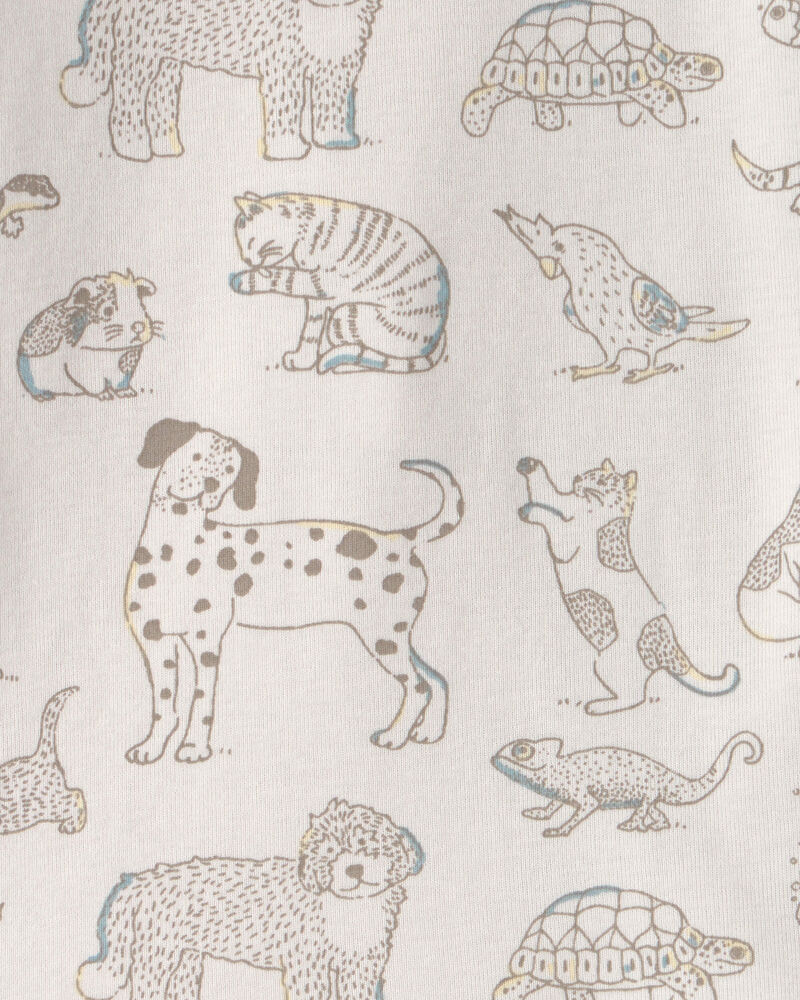 Toddler 2-Piece Organic Cotton Pyjama in Pet-Print, image 3 of 4 slides
