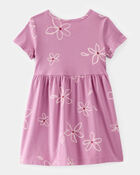 Toddler Girl Flower Print Dress, image 2 of 4 slides