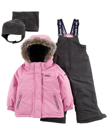 Baby 2-Piece Snowsuit With Bonus Hat And Neck Warmer, 
