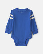 Baby Boy 3-Piece Varsity Quilted Layering Set - Grey/Blue, image 5 of 8 slides
