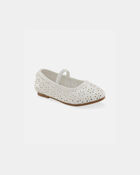 Toddler Girl Floral Mary Jane Shoes - White, image 1 of 6 slides