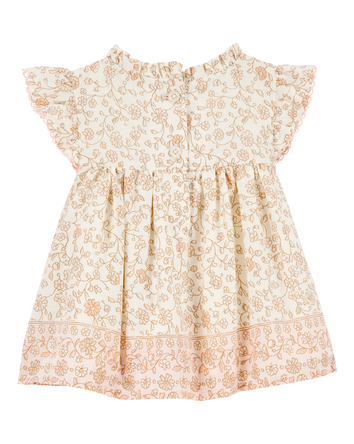 Baby 2-Piece Floral Top & Short Set - Cream, 