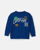 Boys 'OshKosh' Logo Pullover Sweatshirt - Navy Blue, image 1 of 5 slides