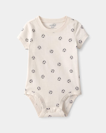 Baby Soccer Graphic Bodysuit - Ivory, 