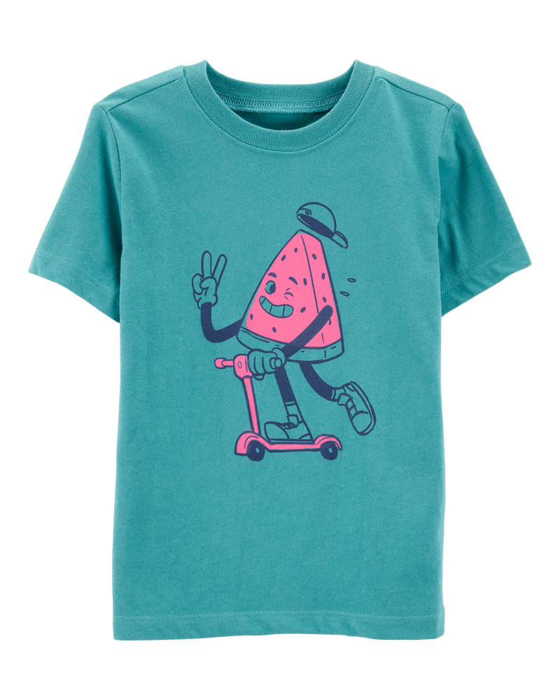 Toddler Watermelon Graphic Tee - Green, image 1 of 3 slides