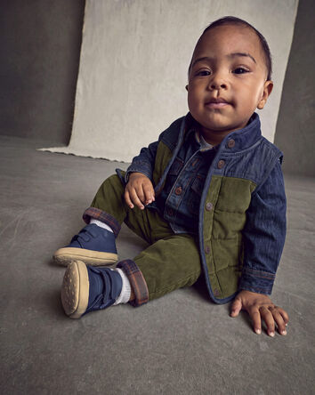 Baby Boy Corduroy Pants - Olive Green, 
