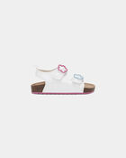 Toddler Girl Flower Sandals - White, image 2 of 6 slides