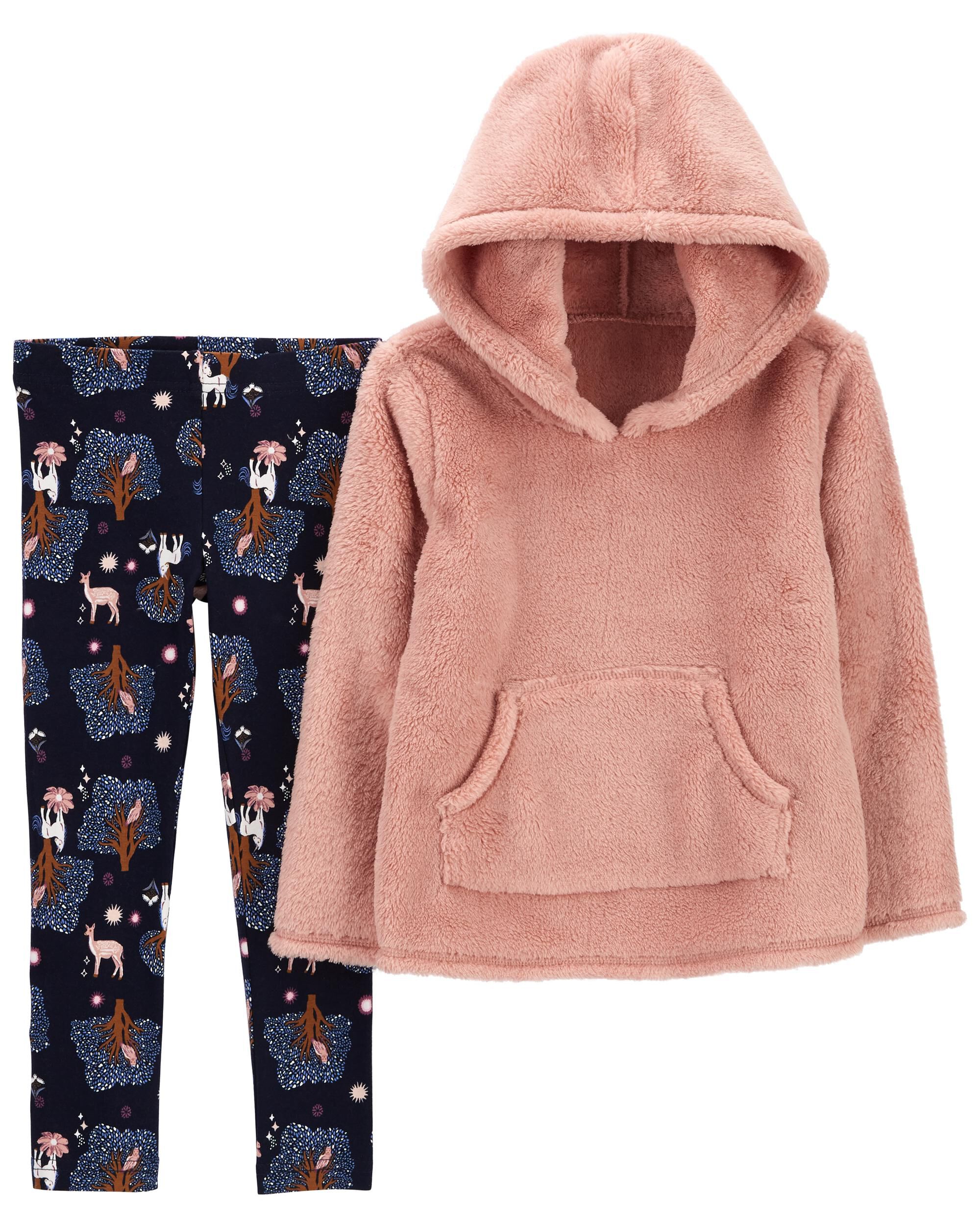 Baby 2 Piece Fuzzy Pullover Legging Set