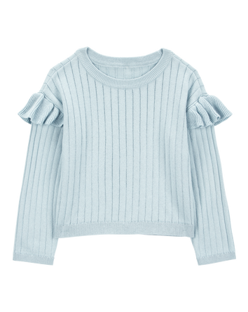 Baby Ribbed Long-Sleeve Sweater - Blue, 