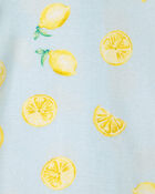 Baby 2-Pack Lemon Snug Fit 1-Piece Pyjama Set - Yellow/Blue, image 5 of 6 slides
