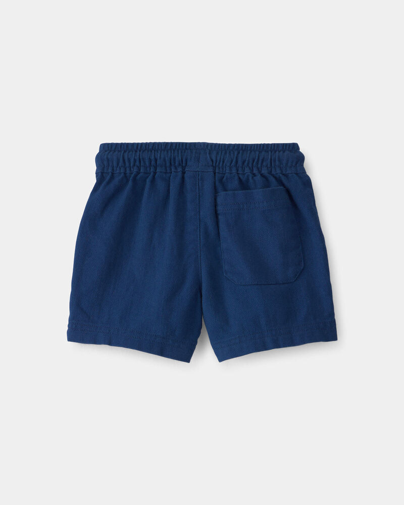 Baby Boy Twill Shorts - Blue, image 2 of 4 slides