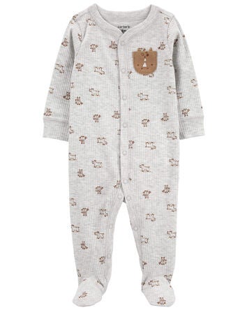 Baby Brown Rhino Snap Up Sleeper, 