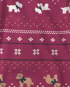 Baby Fair Isle PurelySoft&trade; 2-Way Zip Sleep & Play Pyjamas - Burgundy, image 7 of 9 slides