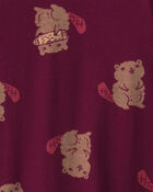 Tout-petit gar&ccedil;on - T-shirt manches longues &agrave; motif castor &ndash; Bourgogne, image 2 sur 2 diapositives
