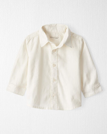 Baby Boy Linen Button-Front Shirt, 