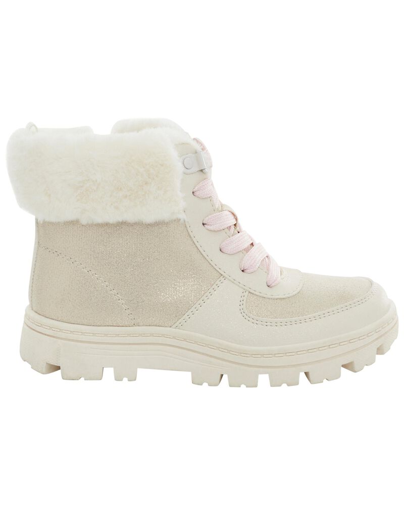 Kid Faux Fur Hiking Boots, image 2 of 7 slides