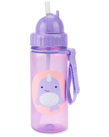ZOO Straw Bottle - 13 oz - Narwhal, 