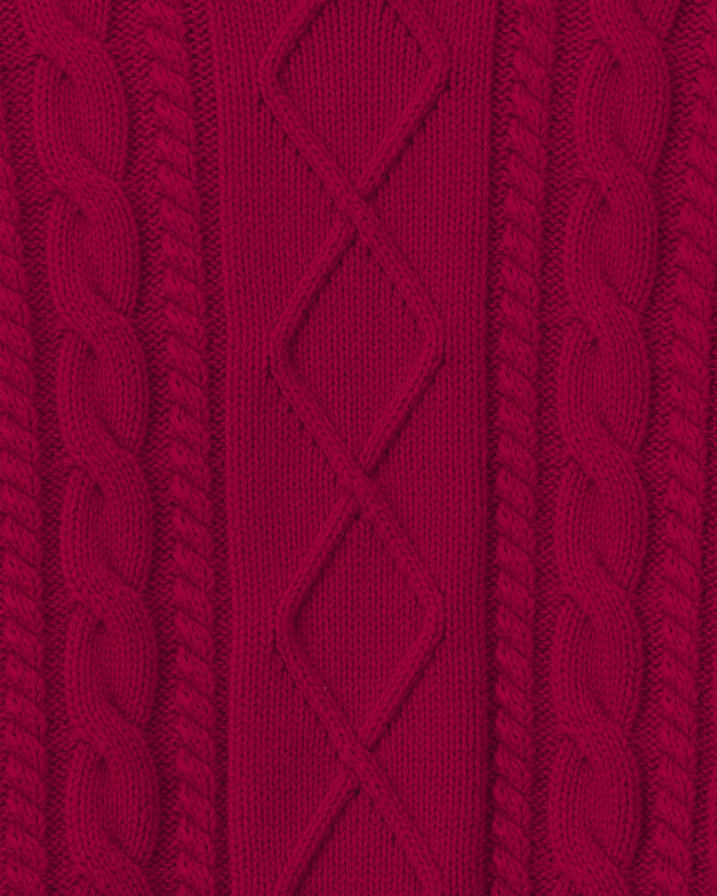 Boys Organic Cotton Cable Knit Sweater, image 2 of 4 slides