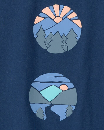 Boys Mountainscape Graphic Tee - Blue, 