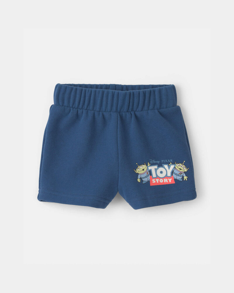 B&eacute;b&eacute; gar&ccedil;on - Short en jersey bouclette &agrave; motif Pixar&copy; Toy Story - Bleu marine, image 1 sur 3 diapositives