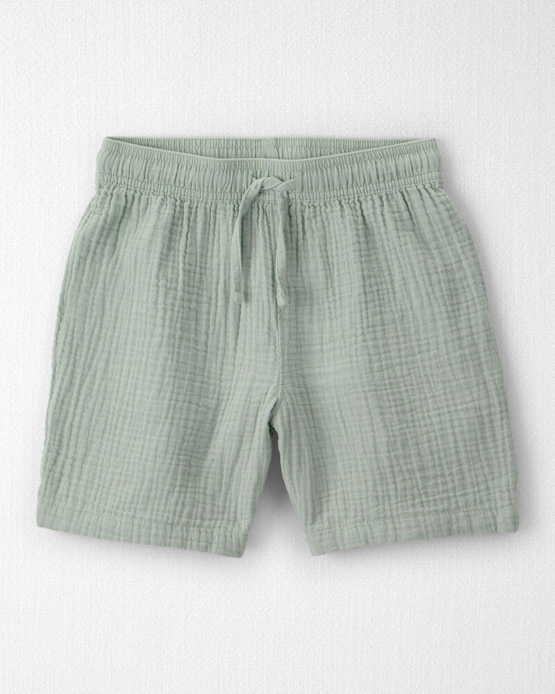 Boys 2-Piece Organic Cotton Gauze Set in Green, image 2 of 5 slides