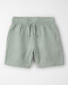 Boys 2-Piece Organic Cotton Gauze Set in Green, image 2 of 5 slides