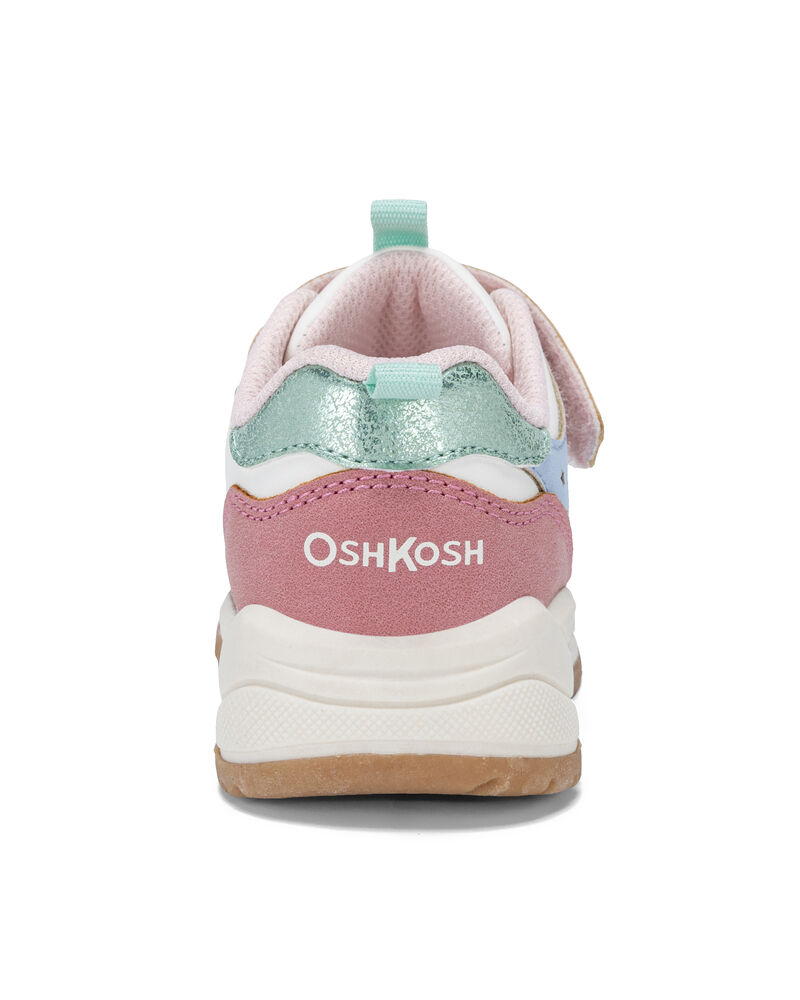 Toddler Girl Colour Block Athletic Shoes- Pink/White, image 3 of 12 slides