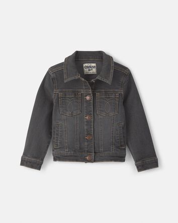 Toddler Girl Denim Jacket - Charcoal Wash, 