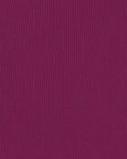 Girls Long-Sleeve Ribbed Top - Burgundy, image 2 of 3 slides