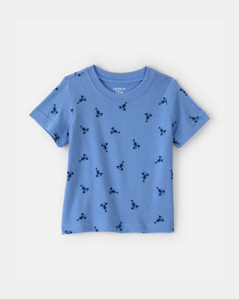 Baby Boy Lobster T-Shirt - Blue, image 1 of 3 slides