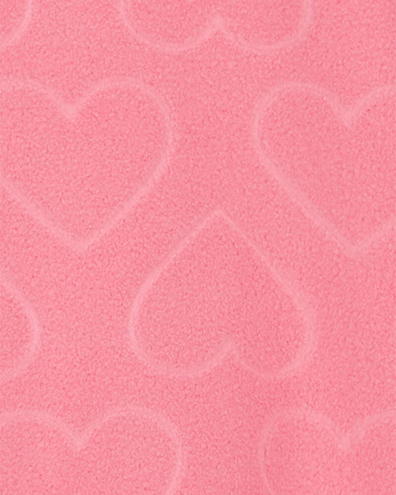 Baby 1-Piece Heart Fleece Footie Pyjamas, image 2 of 4 slides