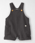 Baby Organic Cotton Gauze Shortalls, image 1 of 5 slides